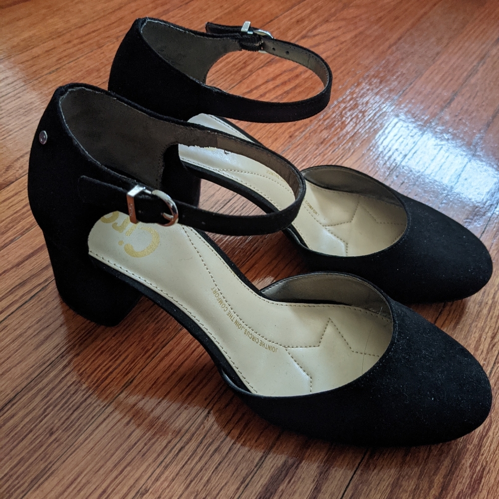 Sam Circus Suede Block Heels, Joelle Ankle Strap